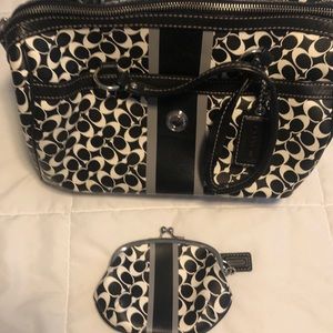 Coach bag with matching coin bag